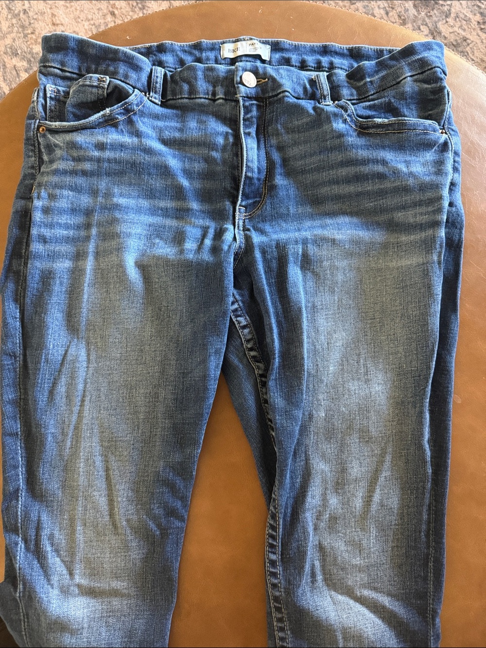 BKE Women's Cropped Ankle Jeans in Blue Wash